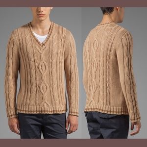 NWT Gant Rugger Loose Cable Knit Sweater Bisquit Beige [SZ XXL ]‎